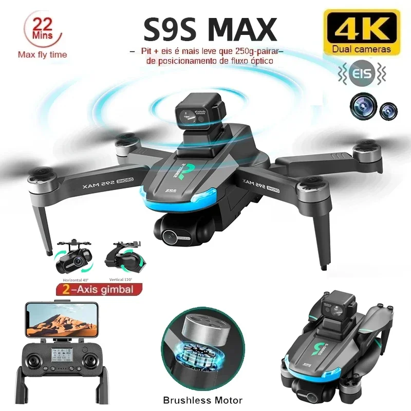 Drone Gimbal Brushless - جديد S9S ماكس طائرة صغيرة بدون