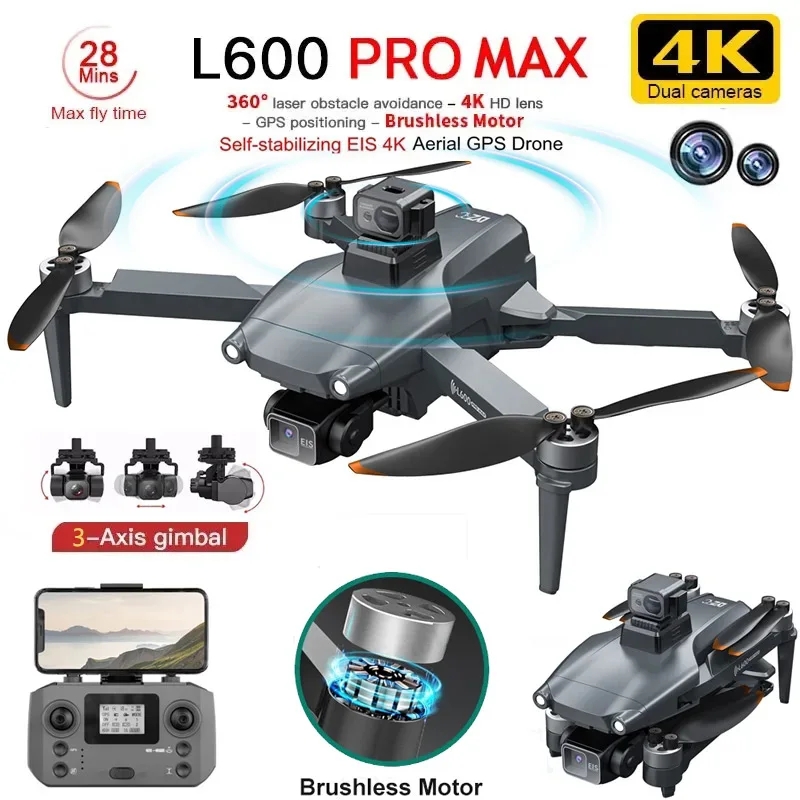 Drone Gimbal Brushless - L600 PRO MAX GPS الطائرة بدون