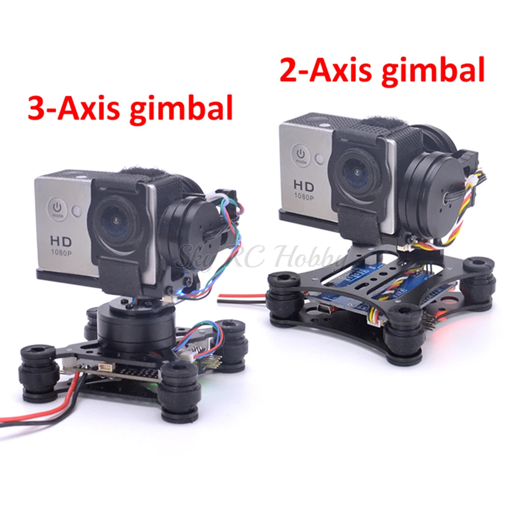 خفيفة الوزن 2-محور/3-محور فرش  - مراجعة Drone Gimbal For Gopro Hero وسعره