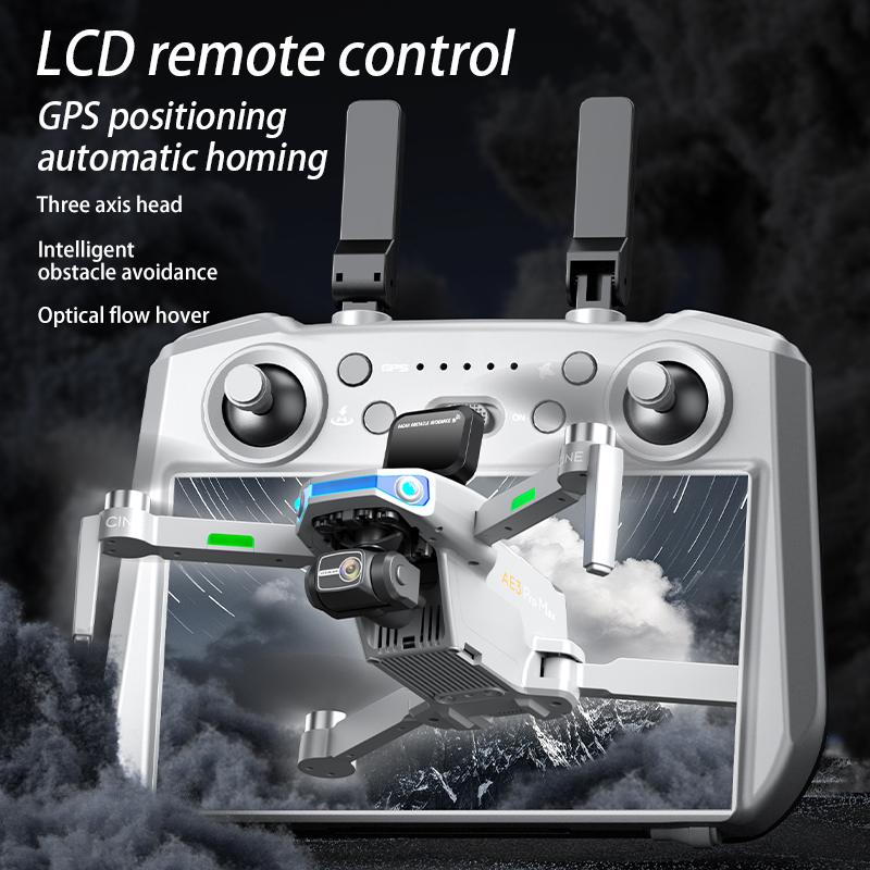 AE3 PRO Max جديد LCD SC نظام ت - مراجعة Drone Gimbal Brushless وسعره