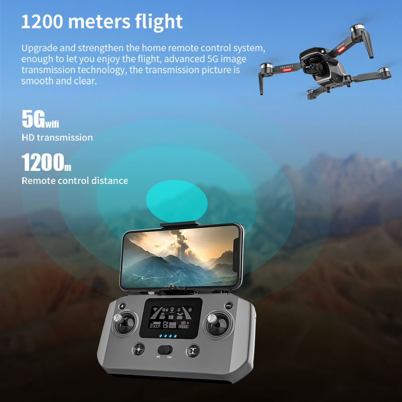 L106 Pro 3 طائرة بدون طيار 5G  - مراجعة Drone Gimbal Brushless وسعره